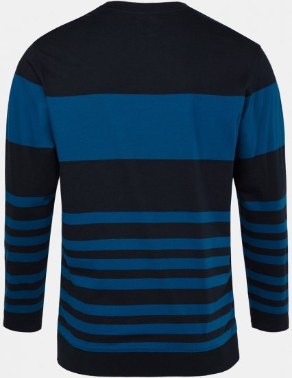 JP1880 Pyjamas Two-piece Long Sleeve with Stripes Blue - Ondergoed & zwem - Grote Maten Ondergoed Heren