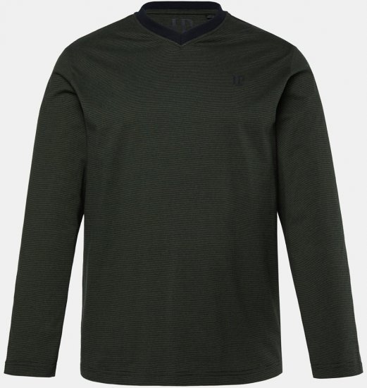 JP1880 Pyjamas Two-piece Striped Dark Green - Ondergoed & zwem - Grote Maten Ondergoed Heren