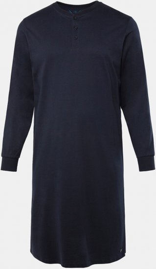 JP1880 Henley Long Sleeved Night Dress Navy - Ondergoed & Zwem - Grote Maten Ondergoed Heren