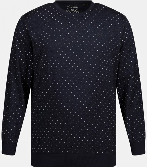JP1880 Pyjamas Two-piece Long Sleeve and Long Trousers Navy - Ondergoed & zwem - Grote Maten Ondergoed Heren