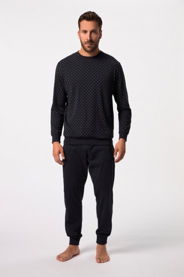 JP1880 Pyjamas Two-piece Long Sleeve and Long Trousers Navy - Ondergoed & zwem - Grote Maten Ondergoed Heren