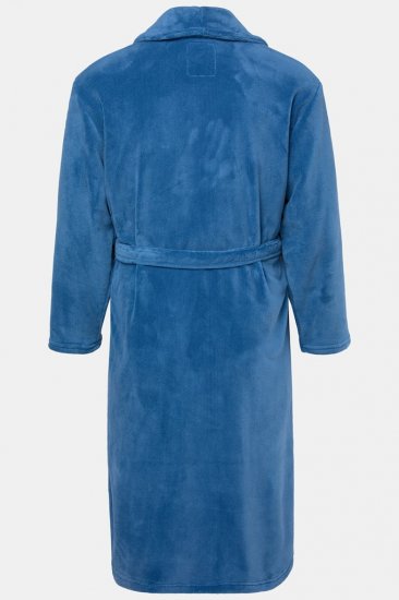 JP1880 Bathrobe with Spacious Pockets Denim Blue - Ondergoed & zwem - Grote Maten Ondergoed Heren