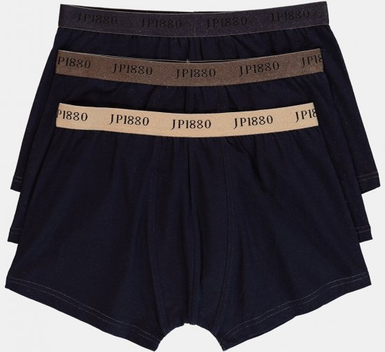 JP1880 FLEXNAMIC OEKO-TEX Boxer Shorts 3-Pack Dark Navy - Ondergoed & zwem - Grote Maten Ondergoed Heren