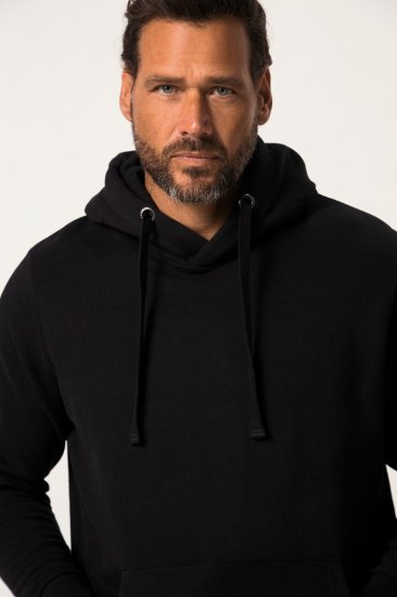 JAY-PI Hoodie with Soft Brushed Interior Black - Sweaters & hoodies - Sweaters & Hoodies Grote Maten Heren