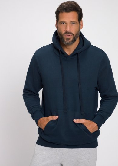 JAY-PI Hoodie with Soft Brushed Interior Navy - Sweaters & hoodies - Sweaters & Hoodies Grote Maten Heren