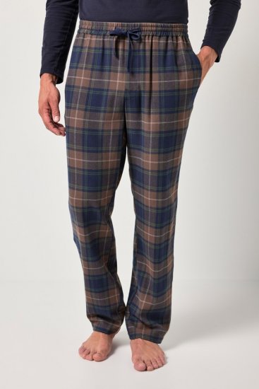 JP1880 Pyjama Trousers Flannel Check Brown - Ondergoed & zwem - Grote Maten Ondergoed Heren