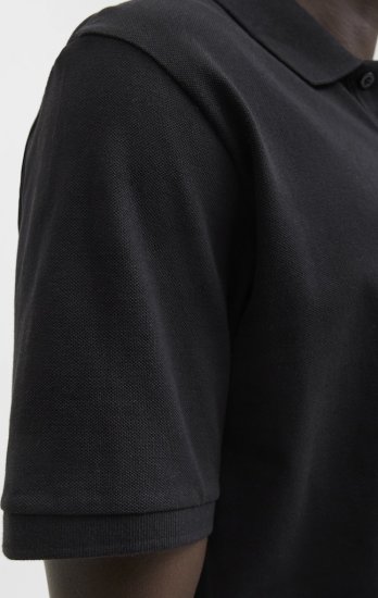 Jack & Jones Makoto Polo Short Sleeve Black - Polo shirts - Grote Maten Poloshirts Heren
