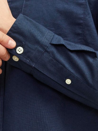 Jack & Jones Brook Oxford Shirt Long Sleeve Navy - Hemden - Overhemden Grote Maten Heren