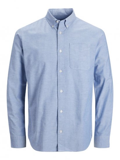 Jack & Jones Brook Oxford Shirt Long Sleeve Blue - Hemden - Overhemden Grote Maten Heren