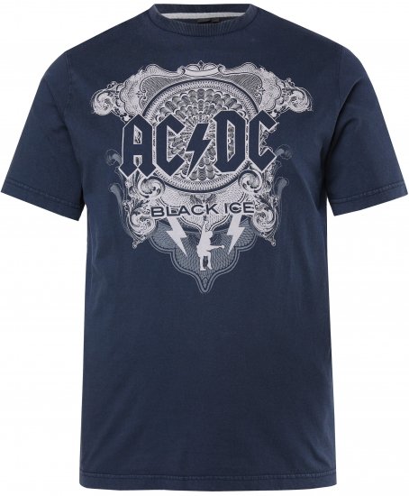 JP1880 AC/DC Black Ice T-Shirt Navy - Band T-shirts - Band t-shirts vanaf 2XL