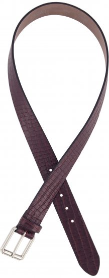Ulla Popken Snake Embossed Belt Burgundy - Damesriemen - 