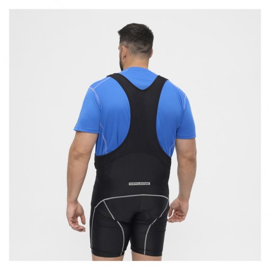 North Latitude Sport Bike Shorts With Suspenders Black - Fietskleding - 