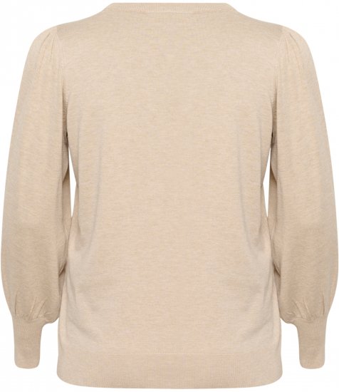 Kaffe Curve Lizzy Trui met lange mouw Beige - Truien & knitwear - 