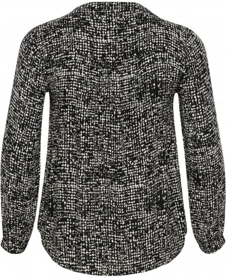 Kaffe Curve Mila Ami Blouse Zwart/Turtledove - Blouses & tunieken - 