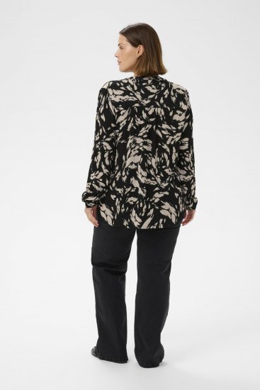 Kaffe Curve Mila Ami Blouse Zwart - Blouses & tunieken - 