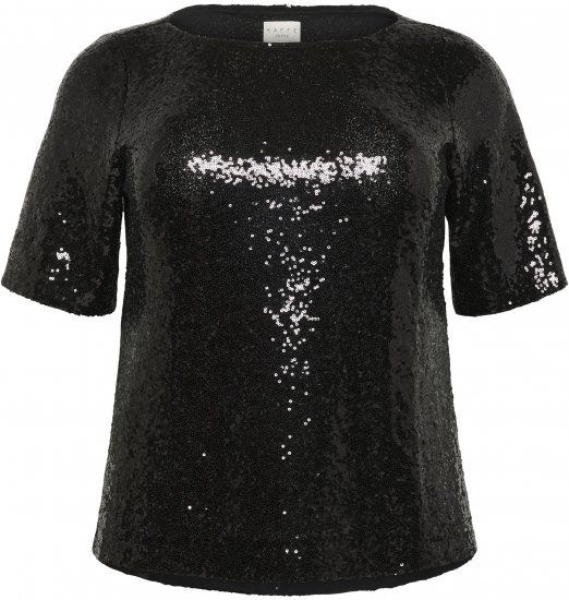 Kaffe Curve Mirana Sequin Blouse Black - Blouses - 
