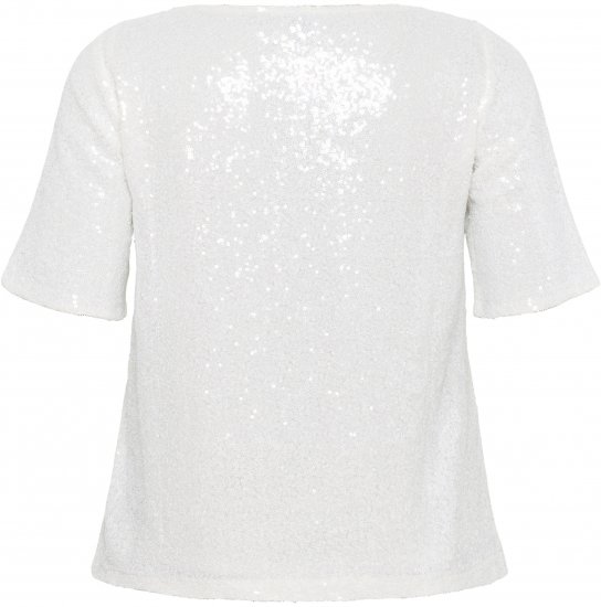 Kaffe Curve Mirana Sequin Blouse Chalk - Blouses - 