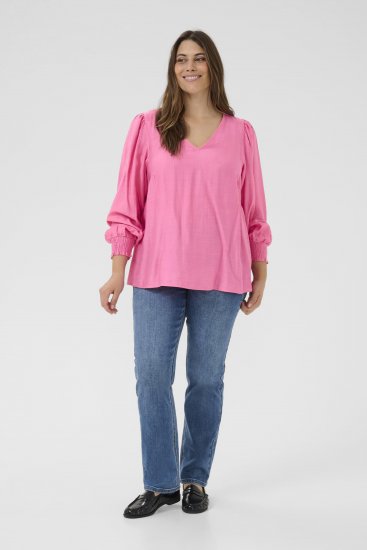 Kaffe Curve Sofia Blouse Pink Power - Blouses - 