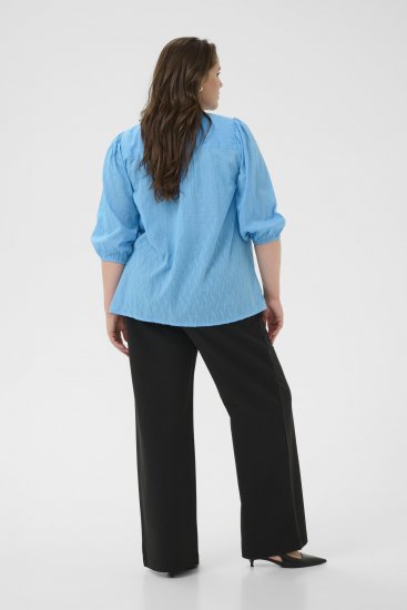 Kaffe Curve Gabby Blouse Azure Blue - Blouses - 
