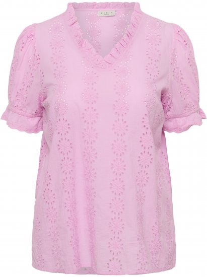 Kaffe Curve Dina Blouse Pink Frosting - Blouses - 