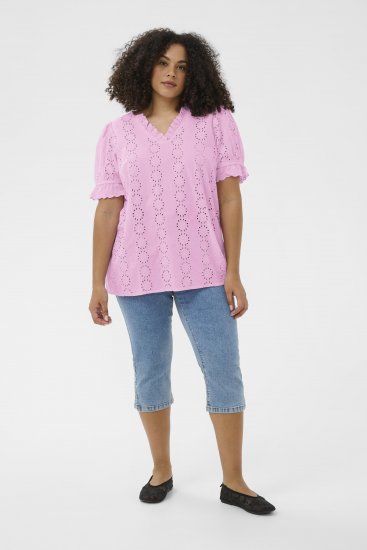 Kaffe Curve Dina Blouse Pink Frosting - Blouses - 