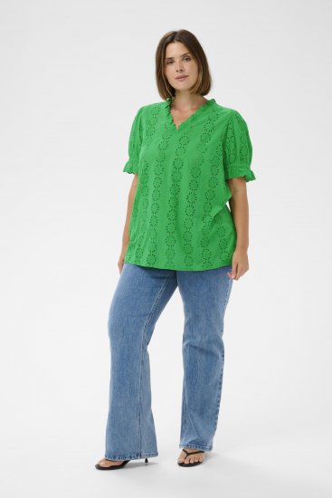 Kaffe Curve Dina Blouse Bright Green - Blouses - 
