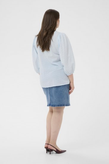 Kaffe Curve Penelopia Blouse Nantucket Breeze Blue - Blouses - 