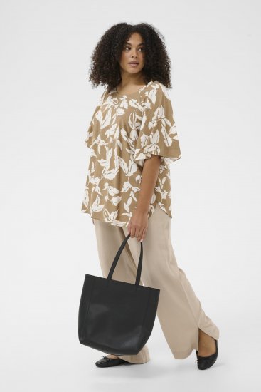 Kaffe Curve Marla Blouse Oak Chalk Leaf - Blouses - 