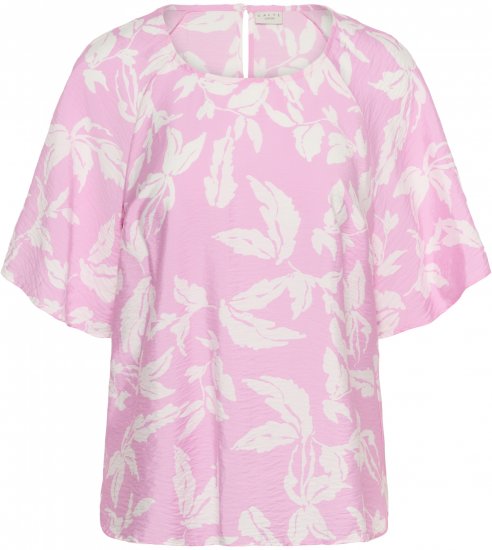 Kaffe Curve Marla Blouse Pink Frosting Chalk Leaf - Blouses - 
