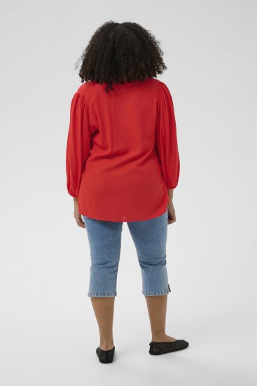 Kaffe Curve Mille Blouse Poppy Red - Blouses - 
