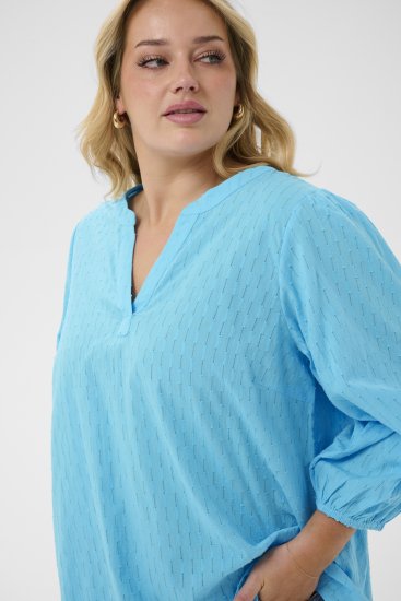 Kaffe Curve Thea Blouse Aquarius Blue - Blouses & tunieken - 
