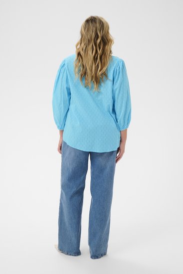 Kaffe Curve Thea Blouse Aquarius Blue - Blouses & tunieken - 