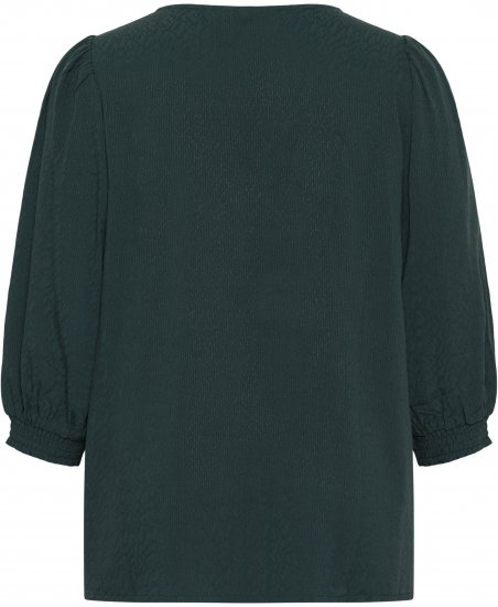 Kaffe Curve Pippi Blouse 3/4 Sleeve Magical Forest Green - Blouses & tunieken - 