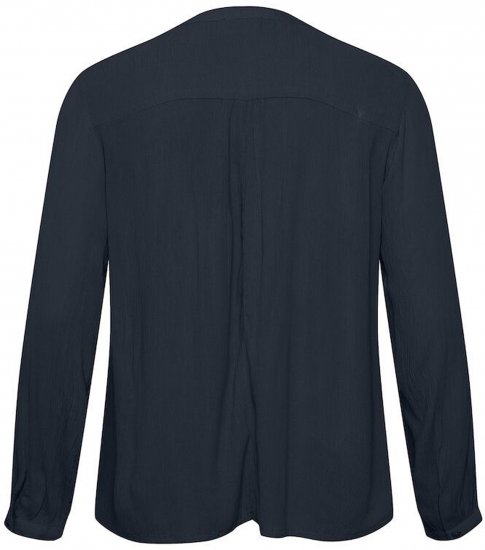 Kaffe Curve Ami Lange mouw Blouse Midnight marine - T-shirts - 