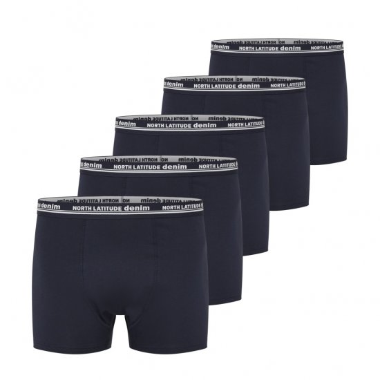 North Latitude 5-Pack Boxershorts Navy - Boxershorts - Grote Maten Boxershorts Heren