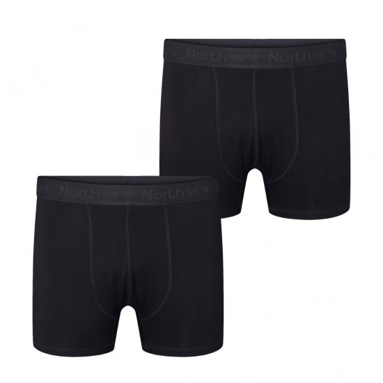 North Latitude Bamboo 2-Pack Trunks Black - Boxershorts - Grote Maten Boxershorts Heren