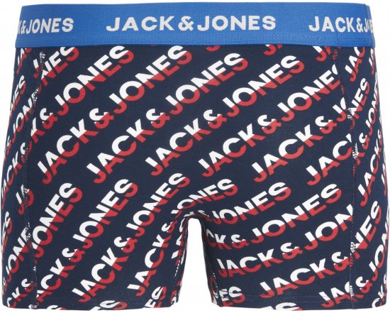 Jack & Jones Logo Trunks 3-Pack Navy Blazer - Ondergoed & zwem - Grote Maten Ondergoed Heren