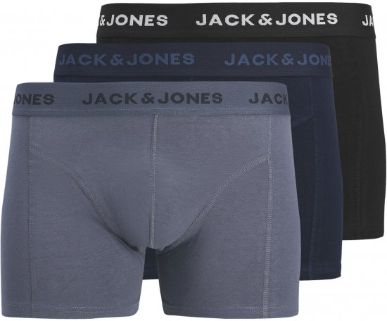 Jack & Jones jeremiah Solid Trunks 3-Pack Navy Blazer - Ondergoed & zwem - Grote Maten Ondergoed Heren
