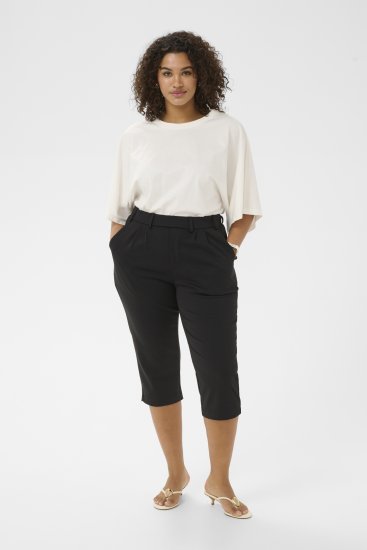 Kaffe Curve Jenna Capri Pants Black - Broeken - 