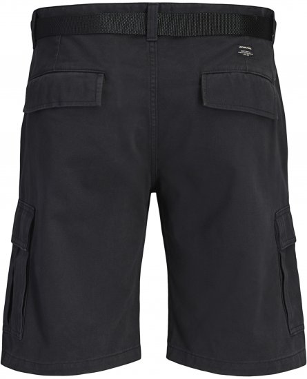 Jack & Jones Cole Hudson Belted Cargo Shorts Black - Shorts - Grote Maten Korte Broeken Heren