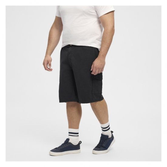 North Latitude Cargo Shorts Black - Shorts - Grote Maten Korte Broeken Heren