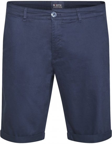 North Latitude 61147 Chino Shorts Marineblauw - Shorts - Grote Maten Korte Broeken Heren