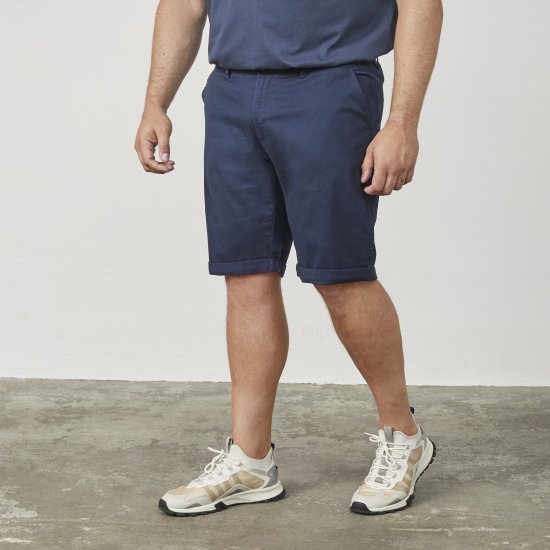 North Latitude 61147 Chino Shorts Marineblauw - Shorts - Grote Maten Korte Broeken Heren