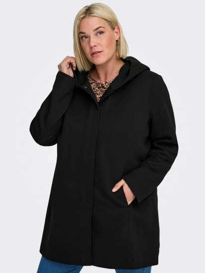 Only Carmakoma Sedona Light Coat Black - Wintermantels - 