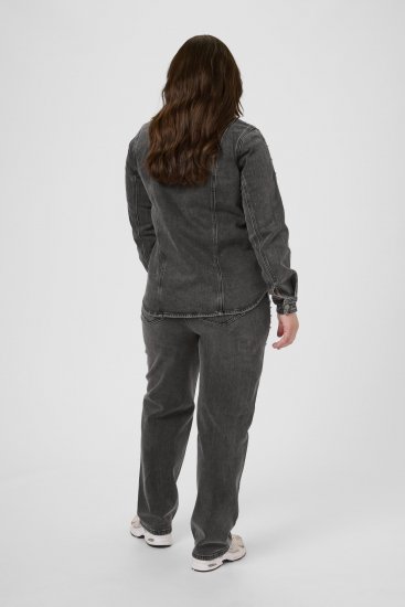 Kaffe Curve Petri Denim Jacket Grey Vintage Wash - Jassen - 