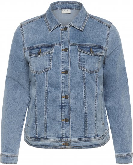 Kaffe Curve Vilana Denim Jacket Washed Blue - Spijkerjassen - 