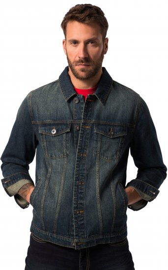 JP1880 Denim Jacket Dark Blue Denim - Jassen - Grote Maten Herenjassen