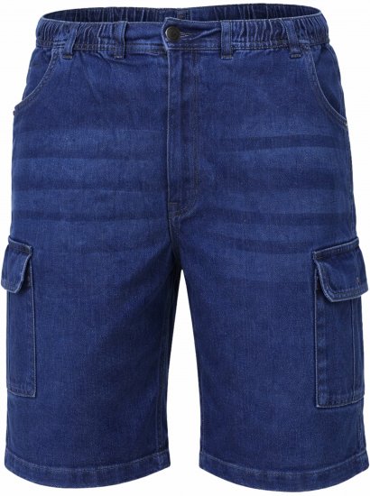 Espionage ST063 Denim Cargo Shorts Blue - Shorts - Grote Maten Korte Broeken Heren