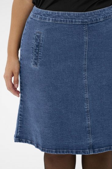 Kaffe Curve Leni Denim Skirt Blue - Rokken - 