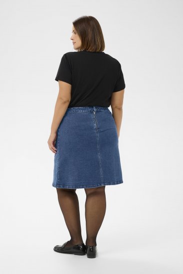 Kaffe Curve Leni Denim Skirt Blue - Rokken - 